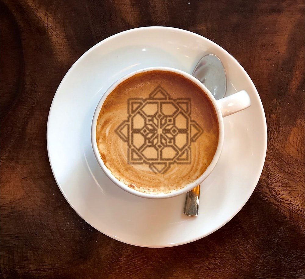 Cappuccino with latte art