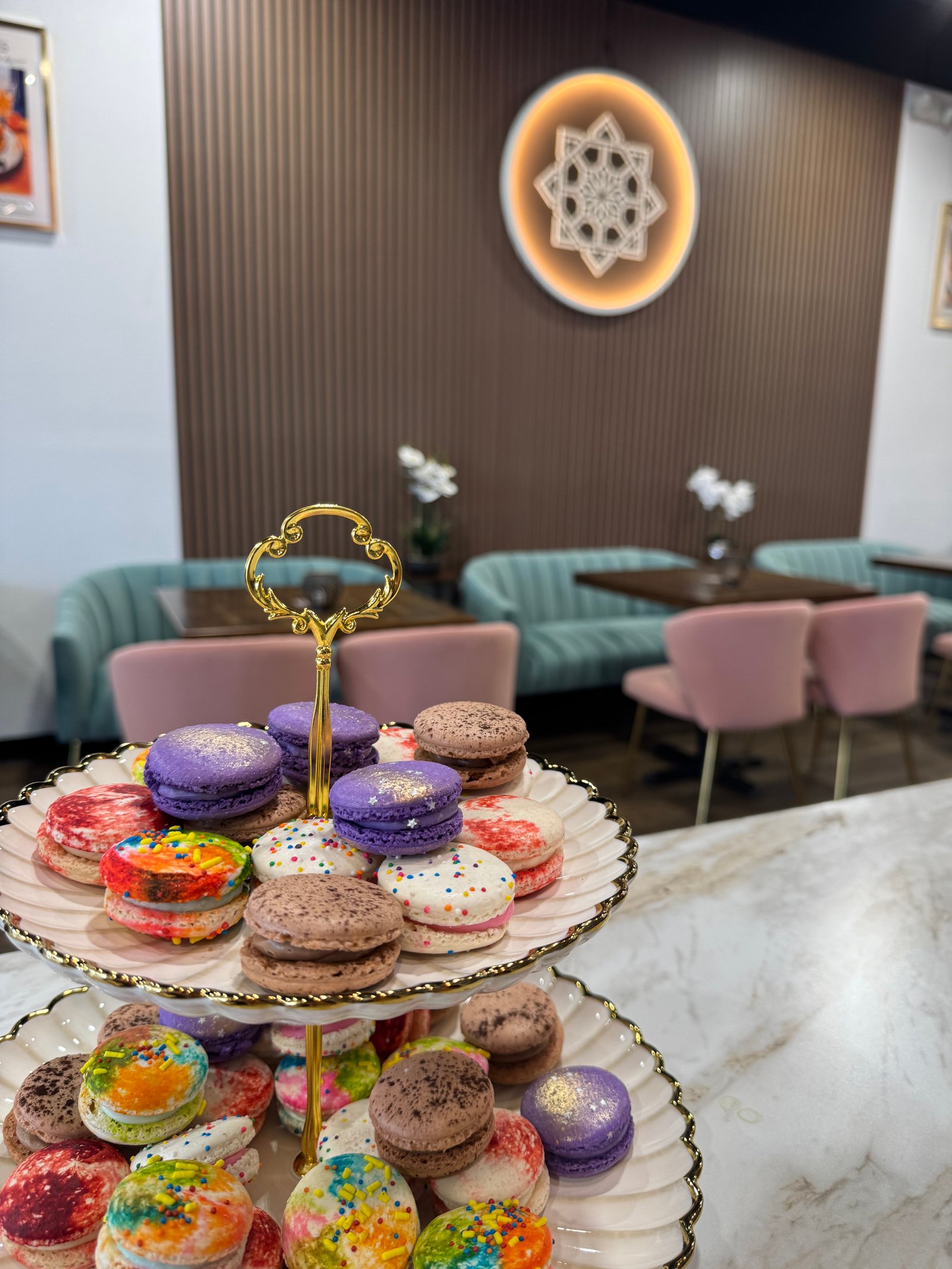 Assorted French macarons